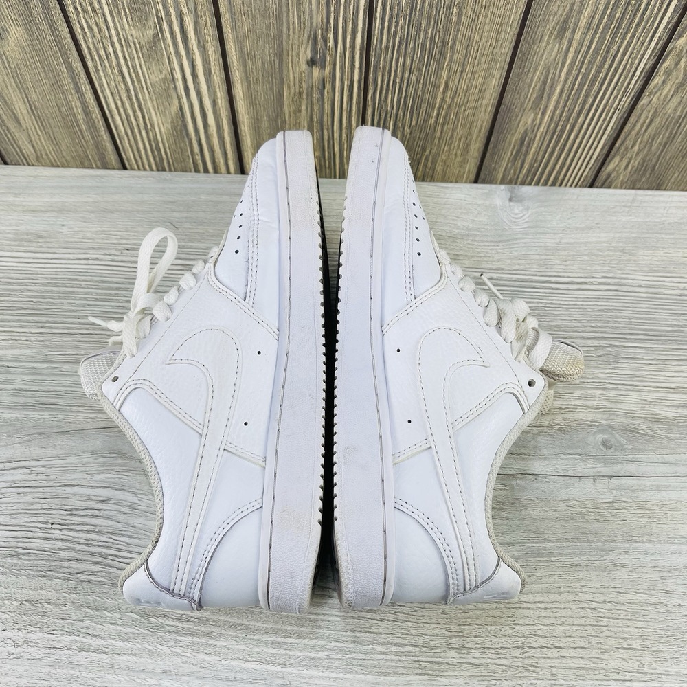 Nike Court Vision Low Triple White Leather Sneakers Women's Size: 7 - Picture 10 of 16